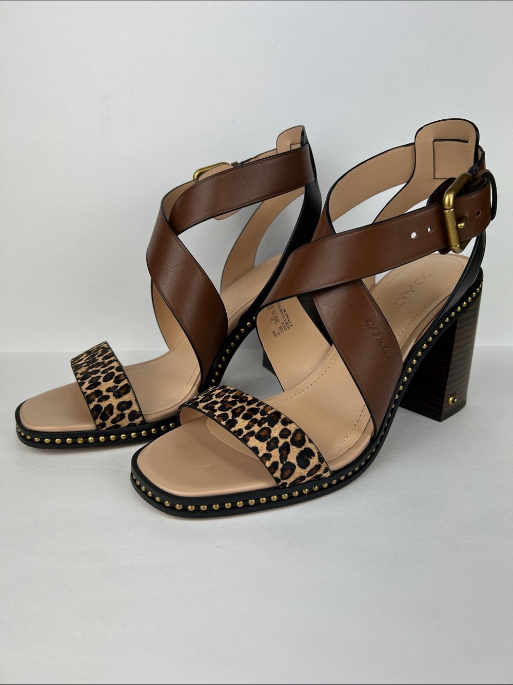 COACH Mandy Haircalf Sandals size 10 B